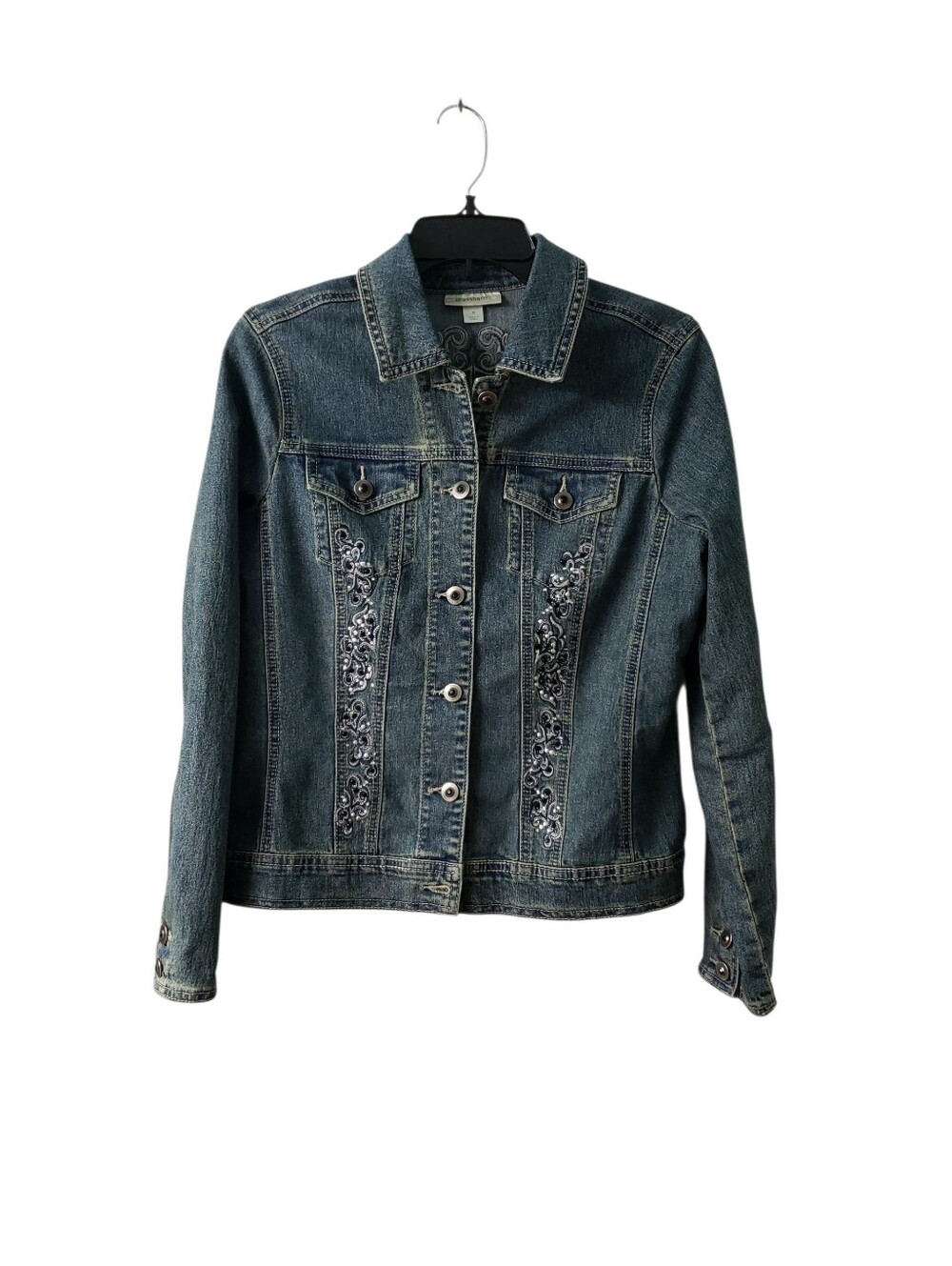 Dress Barn Sequined Jean Jacket